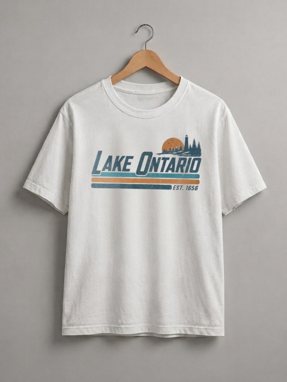 Lake Ontario Graphic Tee - White